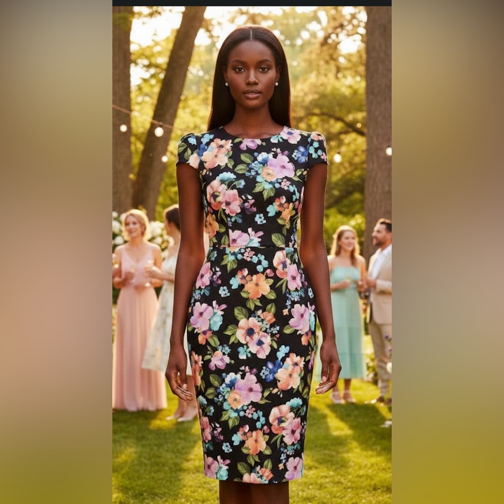 Nwt Betsy Johnson Floral Dress Sz 6/small